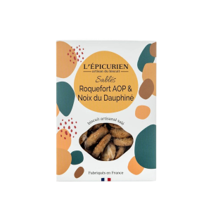 biscuit apéritif sablés aux roquefort aop et aux noix du dauphiné